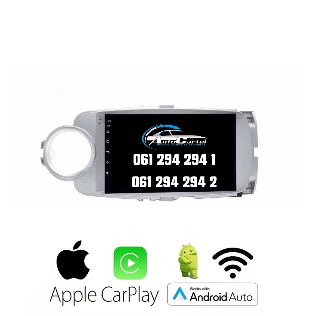 TOYOTA YARIS NOVI TIP MULTIMEDIJA ANDROID NAVIGACIJA TOUCH SCREEN 10 INCA CarPlay Android Auto
