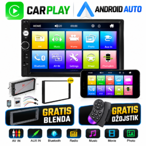 KIA SPORTAGE SORENTO CARPLAY ANDROID AUTO UNIVERZALNA 2 DIN MULTIMEDIJA 7 INCA