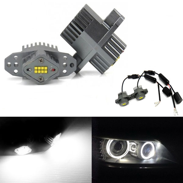 BMW ANGEL EYE LED SIJALICE ZA FABRICKE PRSTENOVE BELA BOJA 80W - model 3