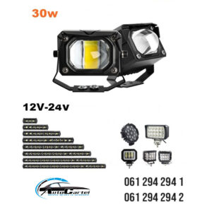 UNIVERZALNI LED FAR ZA MOTORE SA NOSACEM 30W LED MOTO FAR