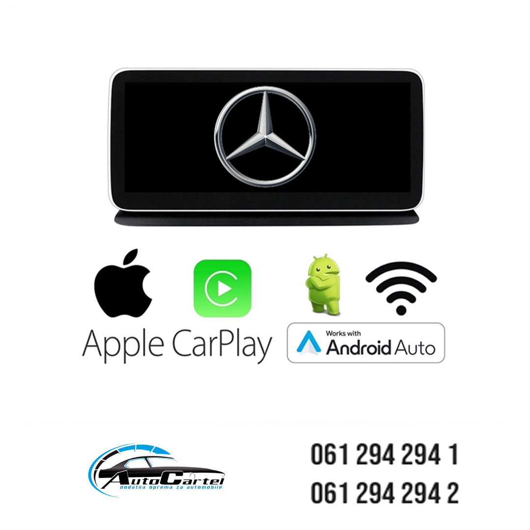 MERCEDES CLA,GLA,GLC MULTIMEDIJA ANDROID,CAR PLAY NAVIGACIJA TOUCH SCREEN 10 INCA