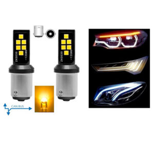 LED SIJALICE P21/1156/BA15S NA NAVRTANJE NARANDZASTA BOJA SET 2 KOMADA CAN BUS