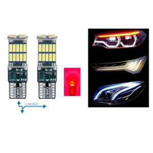 LED SIJALICE T10, W5W, UBODNE CRVENA BOJA SET 2 KOMADA CAN BUS