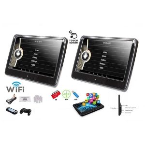 MONITORI U NASLONU ZA GLAVU 10,1 INCA SET 2 KOMADA DVD ZA DECU ANDROID