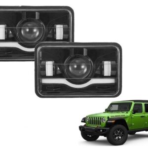 LED farovi univerzalni 15,5cm x 10cm, 2x60W, Bi-LED Full LED svetlo