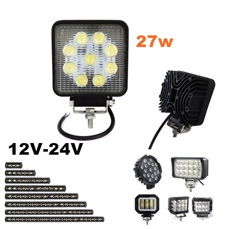 LED far 10cm x 10cm, 27W radni far Working light, radno svetlo