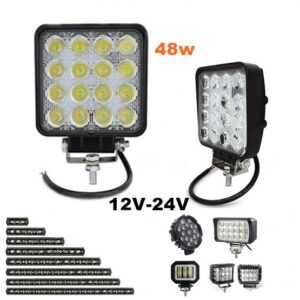 LED far 11cm x 11cm, 48W, radni far Working light, radno svetlo slim