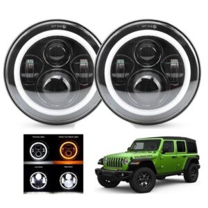 LED farovi univerzalni Angel Eye 18cm 2x60W Bi-LED Full LED svetlo set za Wranglera